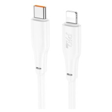 USB кабель Hoco X93 Force Apple iPhone SE 2022, iPhone 14 Pro Max, iPhone 14 Plus, iPhone 14 Pro, iPhone 14, iPhone 13 Pro, iPhone 13 Mini, iPhone 13, iPhone 13 Pro Max, iPhone 12 Mini, iPhone 12 Pro Max, iPhone 12 Pro, Lightning, 1.0 м., Білий