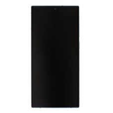 Дисплей Samsung S908 Galaxy S22 Ultra, (High quality), з сенсором, з рамкою, Срібний