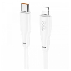 USB кабель Hoco X93 Force Apple iPhone SE 2022, iPhone 14 Pro Max, iPhone 14 Plus, iPhone 14 Pro, iPhone 14, iPhone 13 Pro, iPhone 13 Mini, iPhone 13, iPhone 13 Pro Max, iPhone 12 Mini, iPhone 12 Pro Max, iPhone 12 Pro, Lightning, 2.0 м., Білий