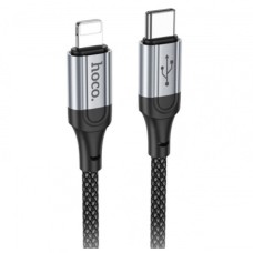 USB кабель Hoco X102 Apple iPhone SE 2022, iPhone 14 Pro Max, iPhone 14 Plus, iPhone 14 Pro, iPhone 14, iPhone 13 Pro, iPhone 13 Mini, iPhone 13, iPhone 13 Pro Max, iPhone 12 Mini, iPhone 12 Pro Max, iPhone 12 Pro, Lightning, 1.0 м., Чорний