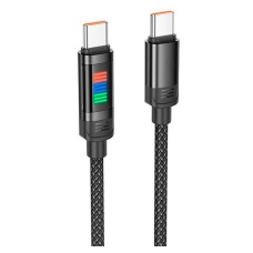 USB кабель Hoco U126 Lantern, Type-C, 1.2 м., Черный
