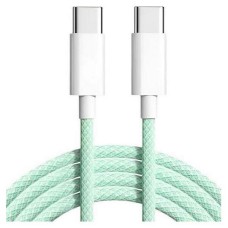 USB кабель Woven, Type-C, 1.0 м., Зелений