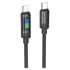 USB кабель Hoco U126 Apple iPhone SE 2022, iPhone 14 Pro Max, iPhone 14 Plus, iPhone 14 Pro, iPhone 14, iPhone 13 Pro, iPhone 13 Mini, iPhone 13, iPhone 13 Pro Max, iPhone 12 Mini, iPhone 12 Pro Max, iPhone 12 Pro, Lightning, 1.0 м., Черный