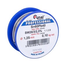 Припой Cynel Sn60Pb40-SW26 1.1мм 100г, 100 гр.