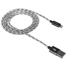 USB кабель Canyon CNE-CFI3DG Apple iPhone SE 2022, iPhone 14 Pro Max, iPhone 14 Plus, iPhone 14 Pro, iPhone 14, iPhone 13 Pro, iPhone 13 Mini, iPhone 13, iPhone 13 Pro Max, iPhone 12 Mini, iPhone 12 Pro Max, Lightning, 1.0 м., Серый