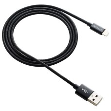 USB кабель Canyon CNE-CFI3B Apple iPhone SE 2022, iPhone 14 Pro Max, iPhone 14 Plus, iPhone 14 Pro, iPhone 14, iPhone 13 Pro, iPhone 13 Mini, iPhone 13, iPhone 13 Pro Max, iPhone 12 Mini, iPhone 12 Pro Max, Lightning, 1.0 м., Черный