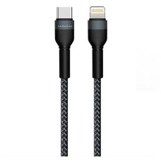 USB кабель WUW X182 Apple iPhone SE 2022, iPhone 14 Pro Max, iPhone 14 Plus, iPhone 14 Pro, iPhone 14, iPhone 13 Pro, iPhone 13 Mini, iPhone 13, iPhone 13 Pro Max, iPhone 12 Mini, iPhone 12 Pro Max, iPhone 12 Pro, Lightning, 1.0 м., Чорний