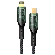 USB кабель WUW X186 Apple iPhone SE 2022, iPhone 14 Pro Max, iPhone 14 Plus, iPhone 14 Pro, iPhone 14, iPhone 13 Pro, iPhone 13 Mini, iPhone 13, iPhone 13 Pro Max, iPhone 12 Mini, iPhone 12 Pro Max, iPhone 12 Pro, Lightning, 1.0 м., Чорний
