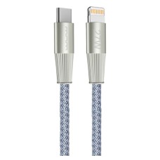 USB кабель WUW X202 Apple iPhone SE 2022, iPhone 14 Pro Max, iPhone 14 Plus, iPhone 14 Pro, iPhone 14, iPhone 13 Pro, iPhone 13 Mini, iPhone 13, iPhone 13 Pro Max, iPhone 12 Mini, iPhone 12 Pro Max, iPhone 12 Pro, Lightning, 1.0 м., Серый