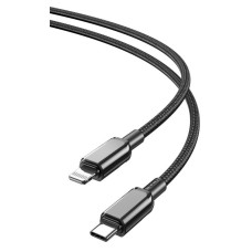USB кабель XO NB-Q250A Apple iPhone SE 2022, iPhone 14 Pro Max, iPhone 14 Plus, iPhone 14 Pro, iPhone 14, iPhone 13 Pro, iPhone 13 Mini, iPhone 13, iPhone 13 Pro Max, iPhone 12 Mini, iPhone 12 Pro Max, iPhone 12 Pro, Lightning, 1.0 м., Чорний