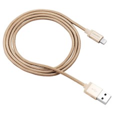 USB кабель Canyon CNS-MFIC3GO Apple iPhone SE 2022, iPhone 14 Pro Max, iPhone 14 Plus, iPhone 14 Pro, iPhone 14, iPhone 13 Pro, iPhone 13 Mini, iPhone 13, iPhone 13 Pro Max, iPhone 12 Mini, iPhone 12 Pro Max, Lightning, 1.0 м., Золотой