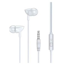 Наушники проводные Remax RM-106 Wired, С микрофоном, Белый