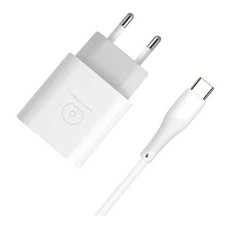 Мережевий зарядний пристрій WUW T73 Apple iPhone SE 2022, iPhone 14 Pro Max, iPhone 14 Plus, iPhone 14 Pro, iPhone 14, iPhone 13 Pro, iPhone 13 Mini, iPhone 13, iPhone 13 Pro Max, iPhone 12 Mini, iPhone 12 Pro Max, iPhone 12 Pro, Lightning, з кабелем, Біл