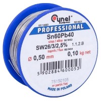 Припой Cynel Sn60Pb40-SW26 1мм, 50г