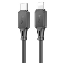 USB кабель Hoco X101 Assistant Apple iPhone SE 2022, iPhone 14 Pro Max, iPhone 14 Plus, iPhone 14 Pro, iPhone 14, iPhone 13 Pro, iPhone 13 Mini, iPhone 13, iPhone 13 Pro Max, iPhone 12 Mini, iPhone 12 Pro Max, Lightning, 1.0 м., Чорний