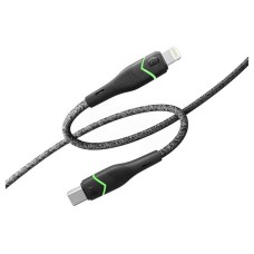 USB кабель Ridea RC-RL15 RGB Light Apple iPhone SE 2022, iPhone 14 Pro Max, iPhone 14 Plus, iPhone 14 Pro, iPhone 14, iPhone 13 Pro, iPhone 13 Mini, iPhone 13, iPhone 13 Pro Max, iPhone 12 Mini, iPhone 12 Pro Max, Lightning, 1.2 м., Чорний