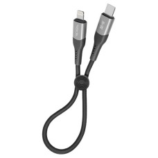 USB кабель Ridea RC-US42 UltraStrong Apple iPhone SE 2022, iPhone 14 Pro Max, iPhone 14 Plus, iPhone 14 Pro, iPhone 14, iPhone 13 Pro, iPhone 13 Mini, iPhone 13, iPhone 13 Pro Max, iPhone 12 Mini, iPhone 12 Pro Max, Lightning, 0.25 м., Чорний