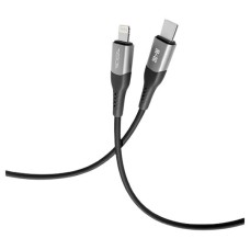 USB кабель Ridea RC-US42 UltraStrong Apple iPhone SE 2022, iPhone 14 Pro Max, iPhone 14 Plus, iPhone 14 Pro, iPhone 14, iPhone 13 Pro, iPhone 13 Mini, iPhone 13, iPhone 13 Pro Max, iPhone 12 Mini, iPhone 12 Pro Max, Lightning, 1.2 м., Чорний