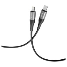 USB кабель Ridea RC-US42 UltraStrong Apple iPhone SE 2022, iPhone 14 Pro Max, iPhone 14 Plus, iPhone 14 Pro, iPhone 14, iPhone 13 Pro, iPhone 13 Mini, iPhone 13, iPhone 13 Pro Max, iPhone 12 Mini, iPhone 12 Pro Max, Lightning, 2.0 м., Чорний