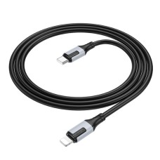 USB кабель Borofone BX101 Creator Apple iPhone SE 2022, iPhone 14 Pro Max, iPhone 14 Plus, iPhone 14 Pro, iPhone 14, iPhone 13 Pro, iPhone 13 Mini, iPhone 13, iPhone 13 Pro Max, iPhone 12 Mini, iPhone 12 Pro Max, Lightning, 1.0 м., Чорний