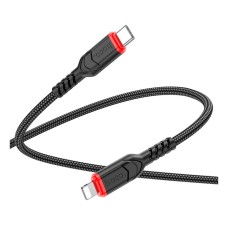 USB кабель Hoco X59 Victory Apple iPhone SE 2022, iPhone 14 Pro Max, iPhone 14 Plus, iPhone 14 Pro, iPhone 14, iPhone 13 Pro, iPhone 13 Mini, iPhone 13, iPhone 13 Pro Max, iPhone 12 Mini, iPhone 12 Pro Max, Lightning, 3.0 м., Чорний