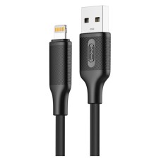 USB кабель XO NB265 Minimalist Apple iPhone SE 2022, iPhone 14 Pro Max, iPhone 14 Plus, iPhone 14 Pro, iPhone 14, iPhone 13 Pro, iPhone 13 Mini, iPhone 13, iPhone 13 Pro Max, iPhone 12 Mini, iPhone 12 Pro Max, Lightning, 1.0 м., Чорний