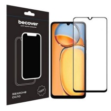Захисне скло Xiaomi Poco C65, Redmi 13C, BeCover, Чорний