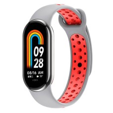 Ремінець Xiaomi Mi Band 8, BeCover Nike, Grey-Red, Сірий