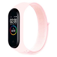 Ремінець Xiaomi Mi Band 3, Mi Band 4, Nylon, Powder, Рожевий