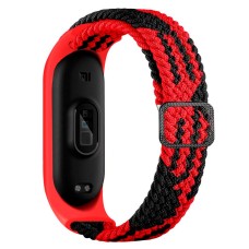 Ремінець Xiaomi Mi Band 3, Mi Band 4, BeCover Elastic Nylon, Red-Black, Червоний