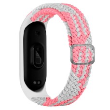 Ремінець Xiaomi Mi Band 3, Mi Band 4, BeCover Elastic Nylon, White-Pink, Білий