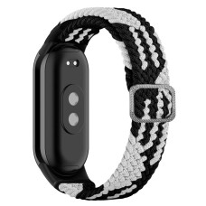 Ремінець Xiaomi Mi Band 8, BeCover Elastic Nylon, Black-White, Чорний