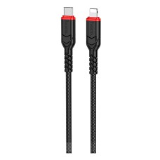 USB кабель Hoco X59 Victory Apple iPhone SE 2022, iPhone 14 Pro Max, iPhone 14 Plus, iPhone 14 Pro, iPhone 14, iPhone 13 Pro, iPhone 13 Mini, iPhone 13, iPhone 13 Pro Max, iPhone 12 Mini, iPhone 12 Pro Max, Lightning, 2.0 м., Чорний