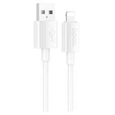 USB кабель Hoco X107 Favor Apple iPhone SE 2022, iPhone 14 Pro Max, iPhone 14 Plus, iPhone 14 Pro, iPhone 14, iPhone 13 Pro, iPhone 13 Mini, iPhone 13, iPhone 13 Pro Max, iPhone 12 Mini, iPhone 12 Pro Max, Lightning, 1.2 м., Білий