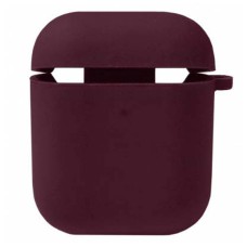 Чохол Apple AirPods, AirPods 2, Silicone Classic Case, Plum, Бордовий