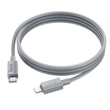 USB кабель Hoco X107 Favor Apple iPhone SE 2022, iPhone 14 Pro Max, iPhone 14 Plus, iPhone 14 Pro, iPhone 14, iPhone 13 Pro, iPhone 13 Mini, iPhone 13, iPhone 13 Pro Max, iPhone 12 Mini, iPhone 12 Pro Max, Lightning, 2.0 м., Сірий