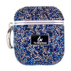 Чохол Apple AirPods, AirPods 2, Bling World Rock Diamond, Синій