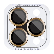 Захисне скло на камеру Apple iPhone 15 Pro, iPhone 15 Pro Max, Metal Classic, Золотий