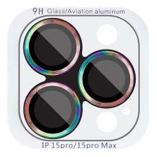Захисне скло на камеру Apple iPhone 15 Pro, iPhone 15 Pro Max, Metal Classic, Rainbow, Бузковий