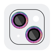 Захисне скло на камеру Apple iPhone 15, iPhone 15 Plus, Metal Shine, Rainbow, Бузковий