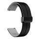 Ремешок универсальный, Silicone MAGNETIC LOCK, Black-Grey, Черный