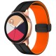 Ремешок универсальный, Silicone MAGNETIC LOCK, Black-Orange, Черный