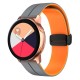 Ремінець універсальний, Silicone MAGNETIC LOCK, Grey-Orange, Сірий