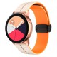Ремінець універсальний, Silicone MAGNETIC LOCK, White-Orange, Білий