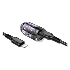 Автомобильное зарядное устройство Borofone BZ29B Outstanding Apple iPhone SE 2022,iPhone 14 Pro Max,iPhone 14 Plus,iPhone 14 Pro,iPhone 14,iPhone 13 Pro,iPhone 13 Mini,iPhone 13,iPhone 13 Pro Max,iPhone 12 Mini,iPhone 12 Pro Max, С кабелем, Lightning, Фио