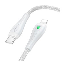 USB кабель Borofone BX100 Advantage Apple iPhone SE 2022, iPhone 14 Pro Max, iPhone 14 Plus, iPhone 14 Pro, iPhone 14, iPhone 13 Pro, iPhone 13 Mini, iPhone 13, iPhone 13 Pro Max, iPhone 12 Mini, iPhone 12 Pro Max, Lightning, 1.0 м., Сірий