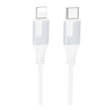 USB кабель Borofone BX101 Creator Apple iPhone SE 2022, iPhone 14 Pro Max, iPhone 14 Plus, iPhone 14 Pro, iPhone 14, iPhone 13 Pro, iPhone 13 Mini, iPhone 13, iPhone 13 Pro Max, iPhone 12 Mini, iPhone 12 Pro Max, Lightning, 1.0 м., Білий