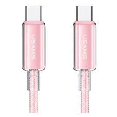 USB кабель Usams US-SJ660, Type-C, 1.2 м., Рожевий