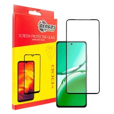 Захисне скло OPPO Reno 12F, Dengos, Чорний
