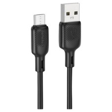 USB кабель Borofone BX113, MicroUSB, 1.0 м., Черный
